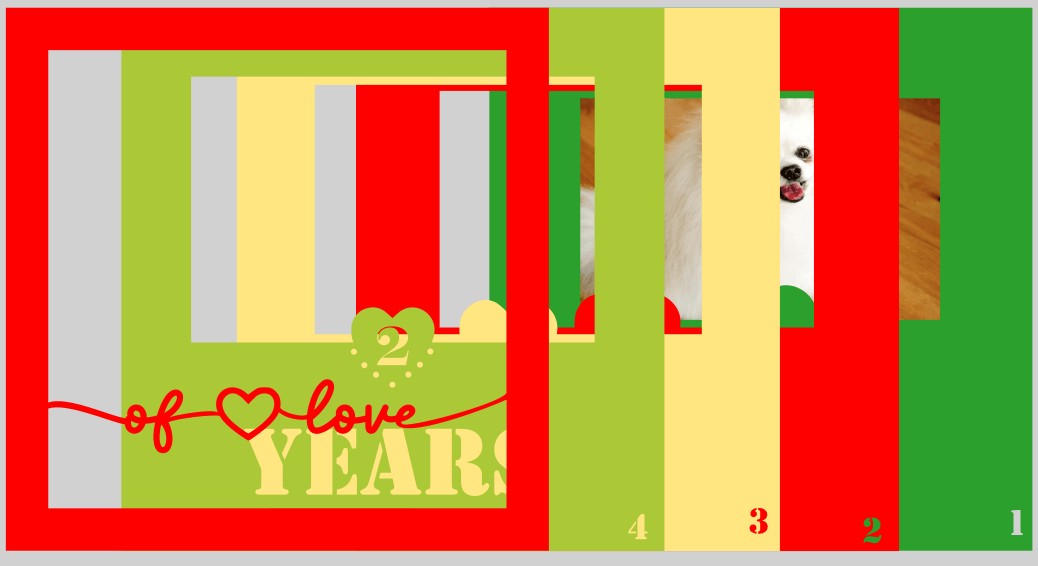 2 Years of Love Pet Photo Design | Custom Anniversary Keepsake