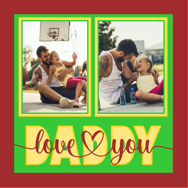 Love You Daddy SVG for dad photo frame, Father’s Day keepsake, and handmade family gift