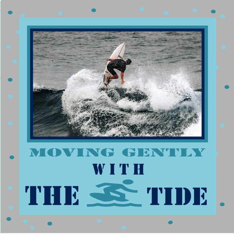 Moving Gently with the Tide travel photo design for coastal memories beach vacations and framed keepsakes