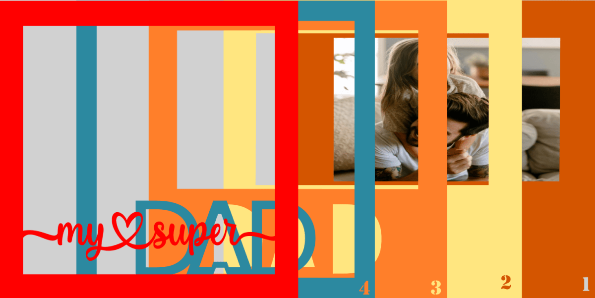 Dad My Super SVG | Super Dad Photo Frame Design