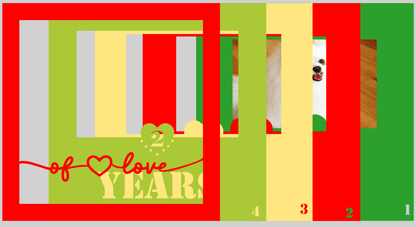 2 Years of Love Pet Photo Design | Custom Anniversary Keepsake