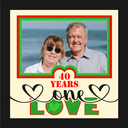 40 Years One Love Photo Design | Custom Anniversary Couple Keepsake