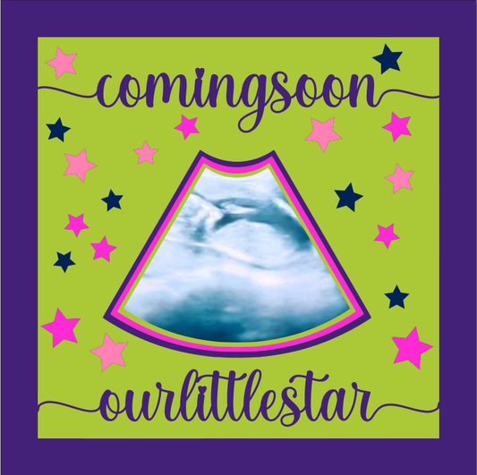 Coming Soon Our Little Star SVG | Baby Announcement Design