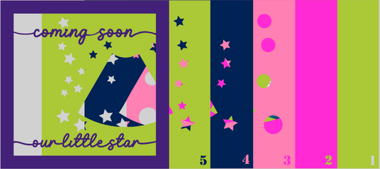 Coming Soon Our Little Star SVG | Baby Announcement Design
