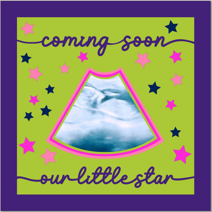 Coming Soon Our Little Star SVG | Baby Announcement Design