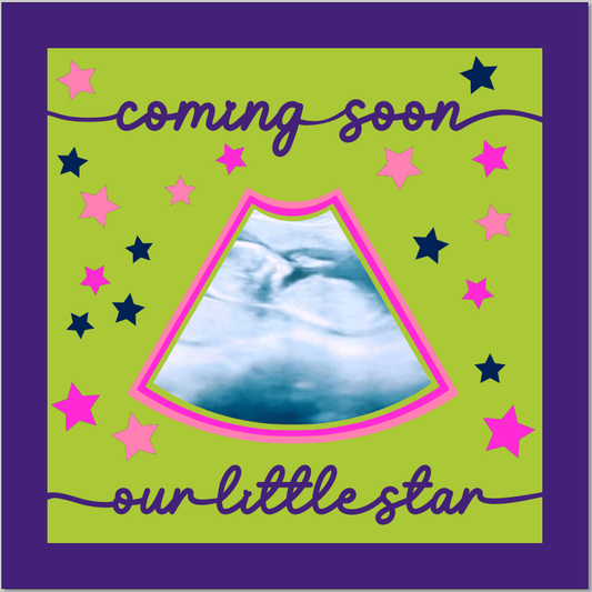 Coming Soon Our Little Star SVG | Baby Announcement Design