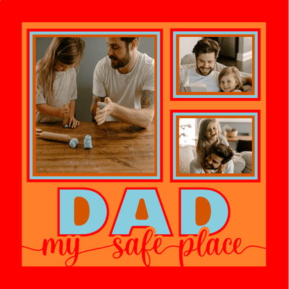 Dad My Safe Place SVG | Father Child Photo Keepsake Design