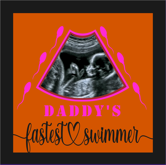 Daddy's Fastest Swimmer SVG | Funny Baby Announcement Design
