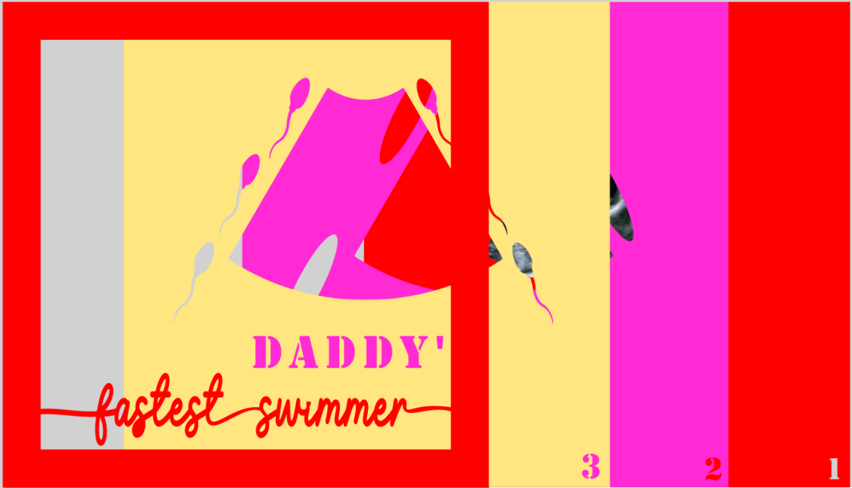 Daddy's Fastest Swimmer SVG | Funny Baby Announcement Design