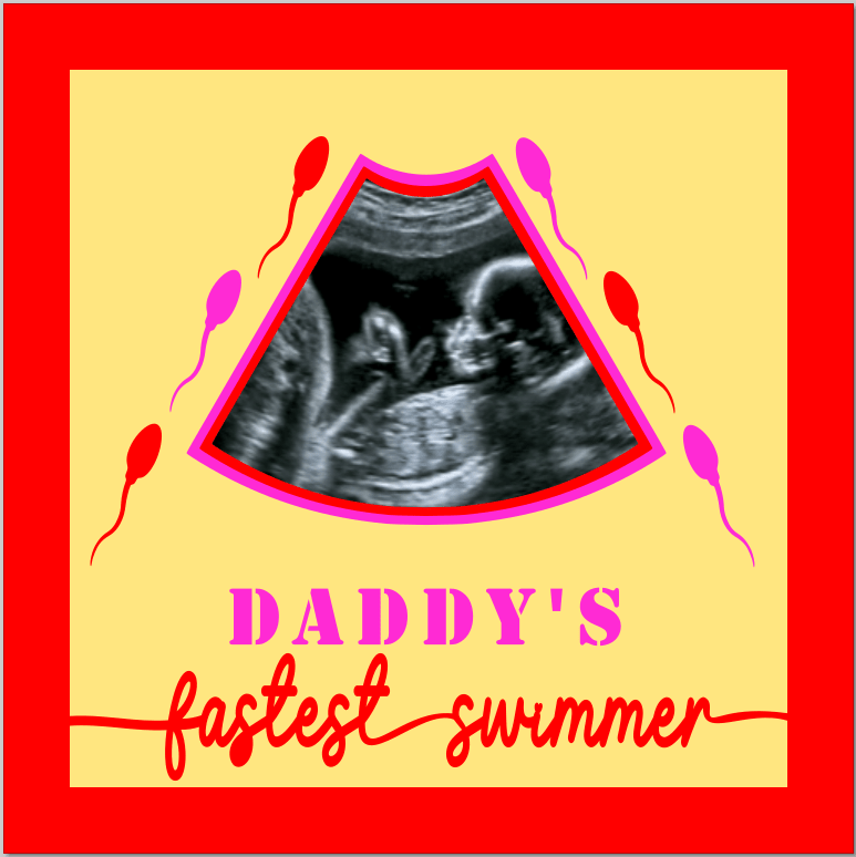 Daddy's Fastest Swimmer SVG | Funny Baby Announcement Design