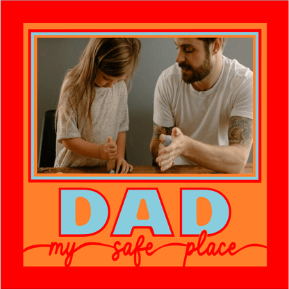 Dad My Safe Place SVG | Father Child Photo Keepsake Design