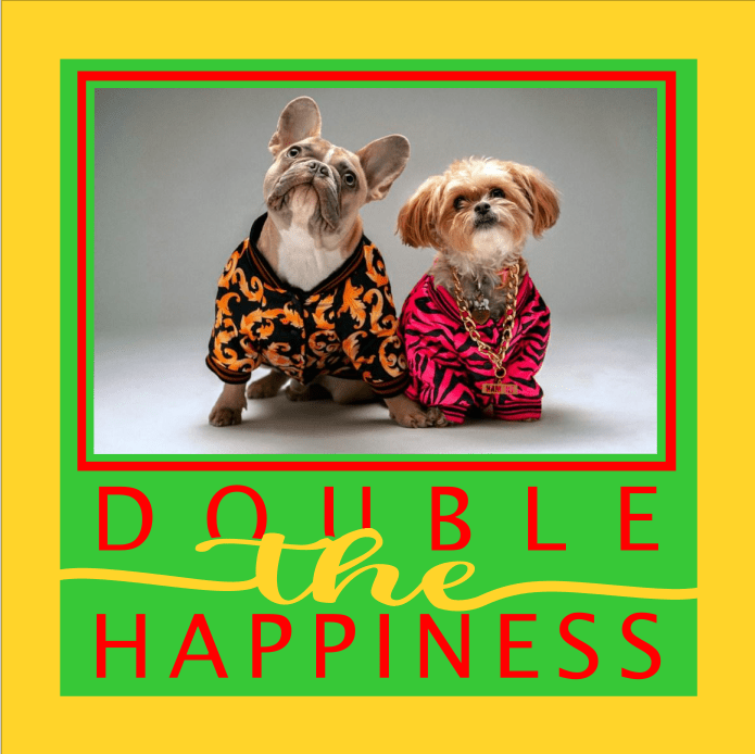 Double the Happiness Pet Photo Design | Two Pets Keepsake