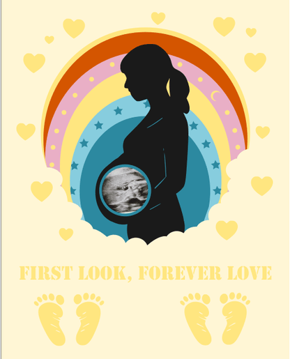 First Look, Forever Love SVG | Ultrasound Keepsake Design