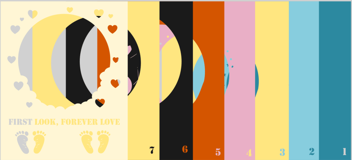 First Look, Forever Love SVG | Ultrasound Keepsake Design