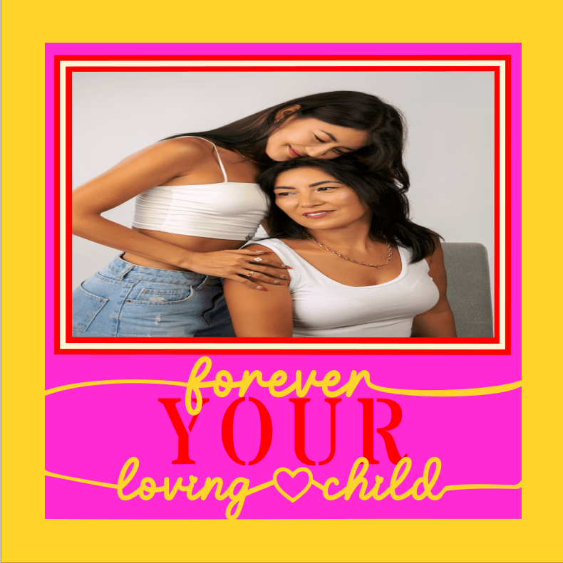 Forever Your Loving Child Photo Design | Mom Memory Keepsake