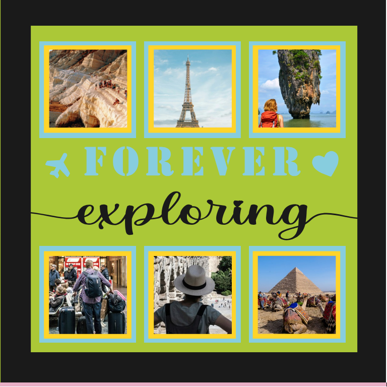 Forever Exploring travel photo design for vacation memories framed prints and personalized adventure keepsakes