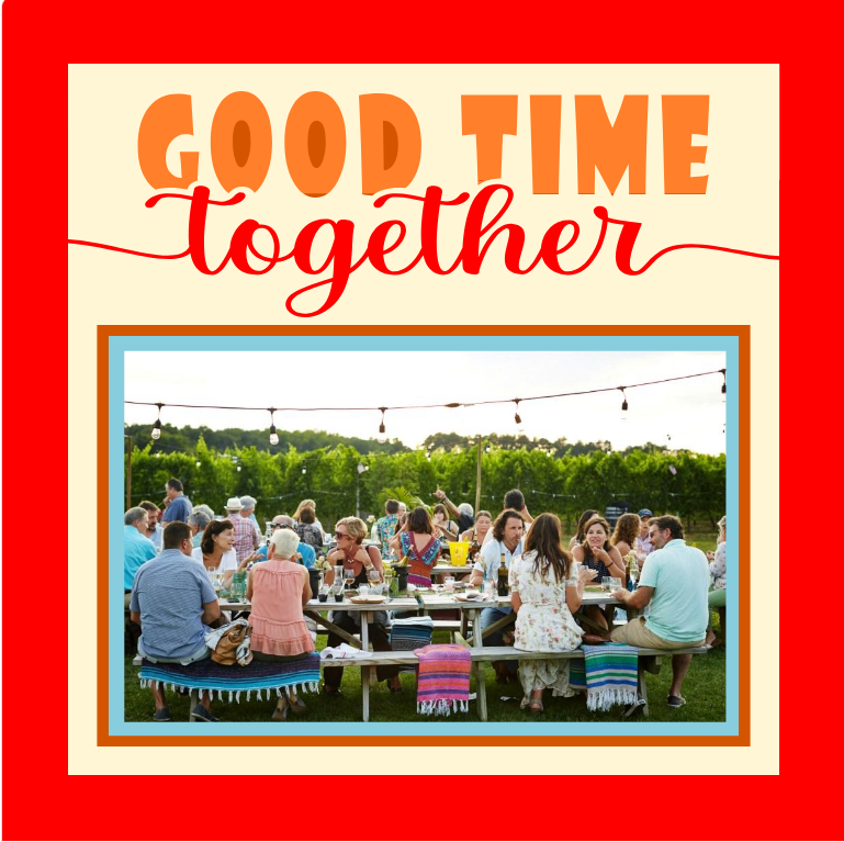 Good Time Together family photo design for framed prints, keepsakes, and joyful family memory displays