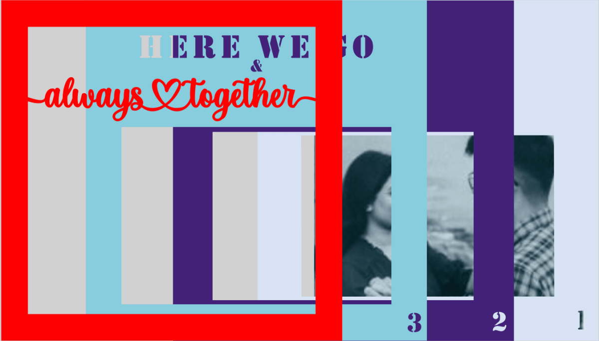 Here We Go & Always Together Photo Design | Romantic Couple Keepsake