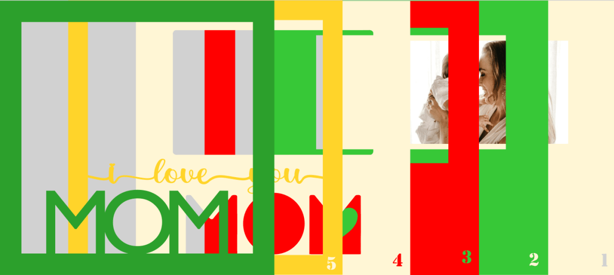 I Love You Mom Photo Design | Alternate Keepsake Style