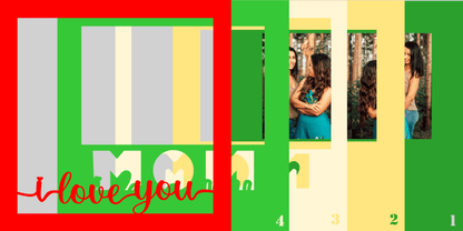 I Love You Mom 2-Photo Collage Design | Mom Keepsake Gift