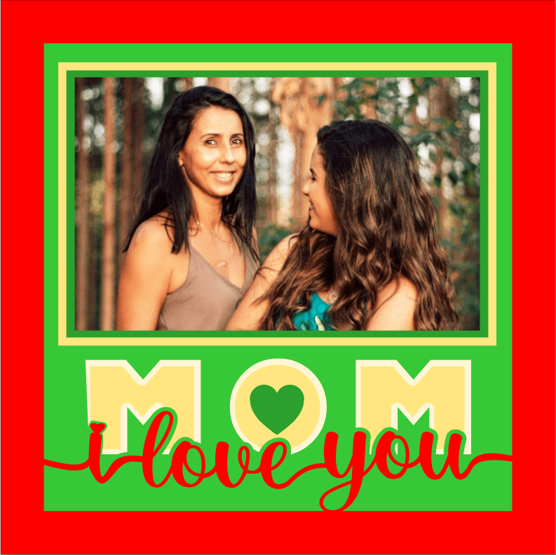 I Love You Mom 2-Photo Collage Design | Mom Keepsake Gift
