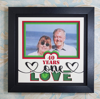 40 Years One Love Photo Design | Custom Anniversary Couple Keepsake