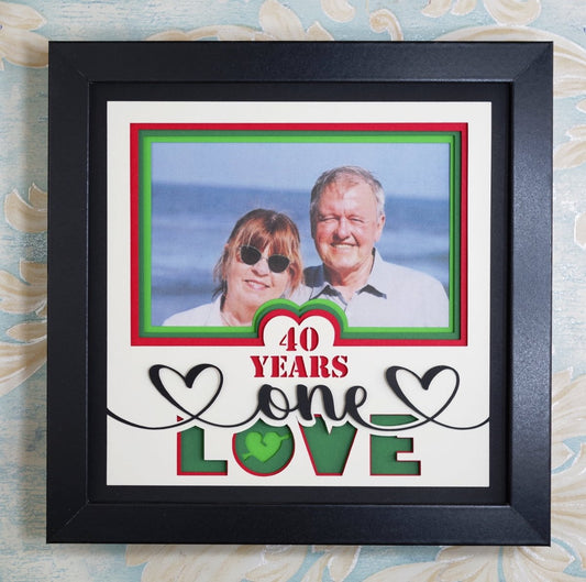 40 Years One Love Photo Design | Custom Anniversary Couple Keepsake