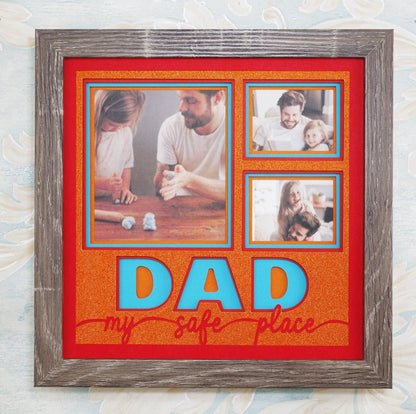 Dad My Safe Place SVG | Father Child Photo Keepsake Design