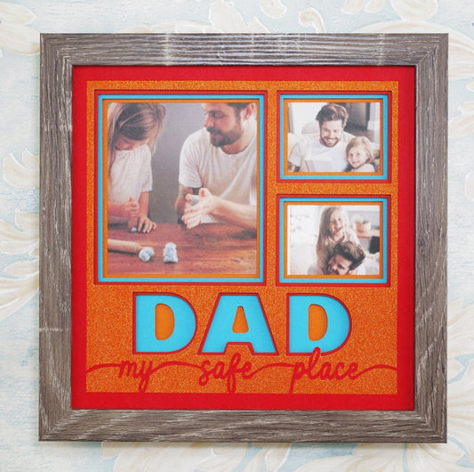 Dad My Safe Place SVG | Father Child Photo Keepsake Design