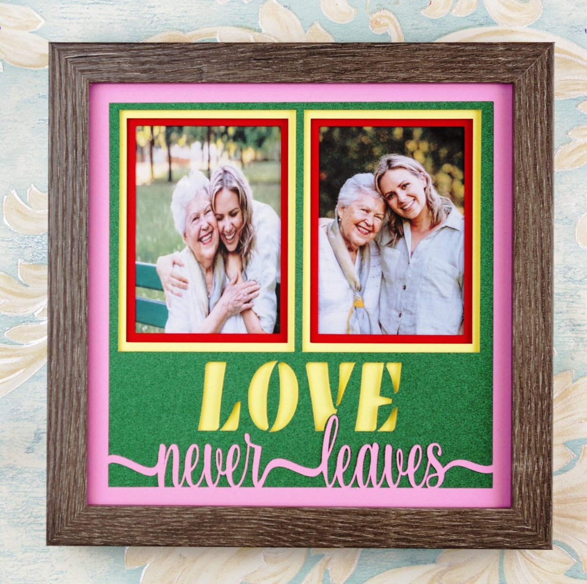 Love Never Leaves Photo Design | Memorial Remembrance Keepsake