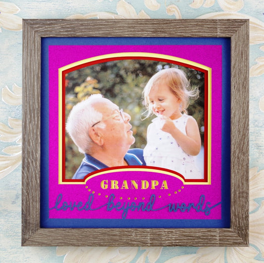 Grandpa Loved Beyond Words Photo Design | Memorial Tribute Keepsake