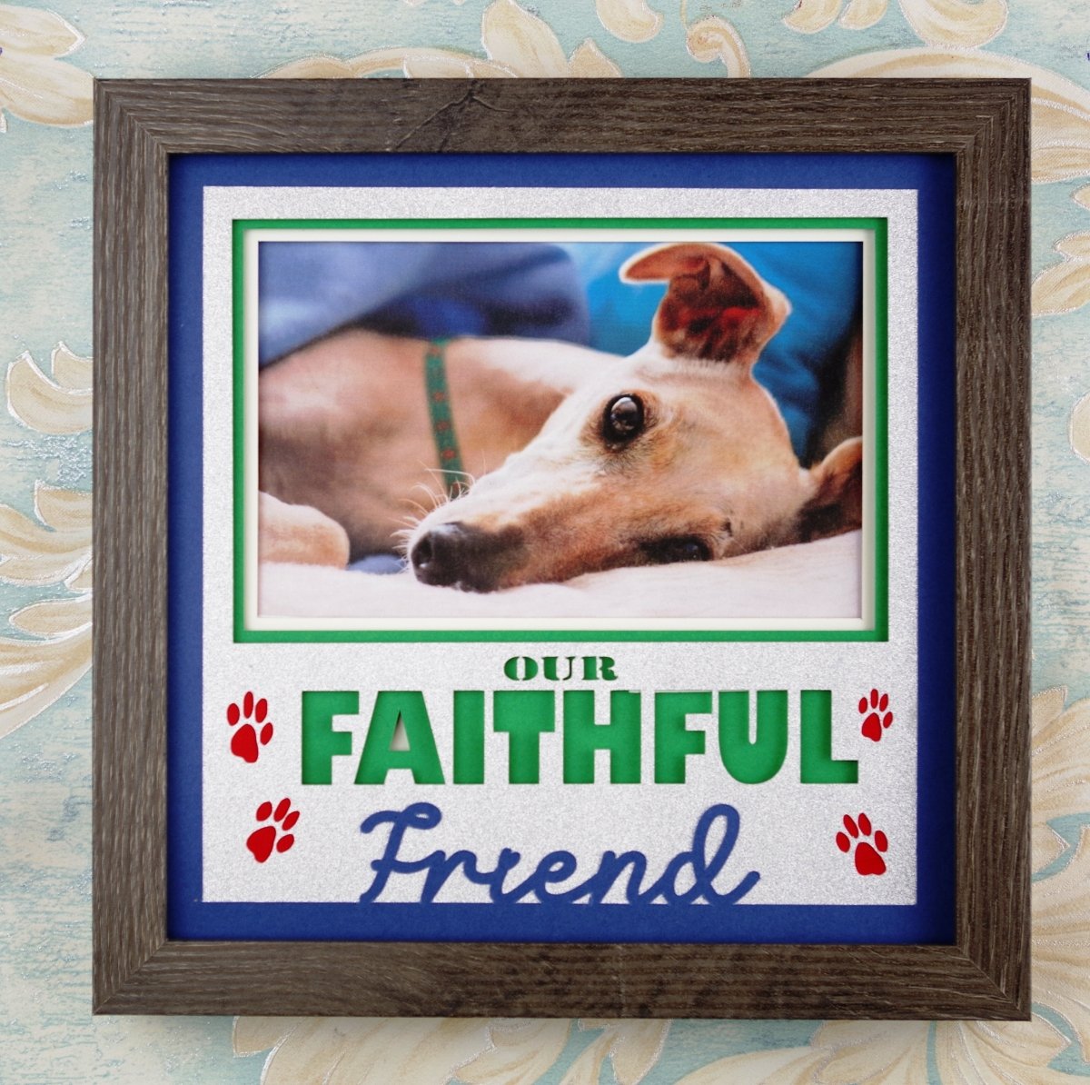 Our Faithful Friend Pet Memorial Photo Design | Tribute Gift