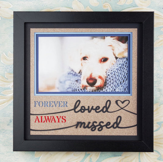 Forever Loved Always Missed Pet Memorial Photo Design | Remembrance Keepsake