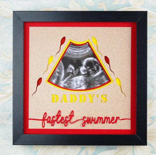 Daddy's Fastest Swimmer SVG | Funny Baby Announcement Design