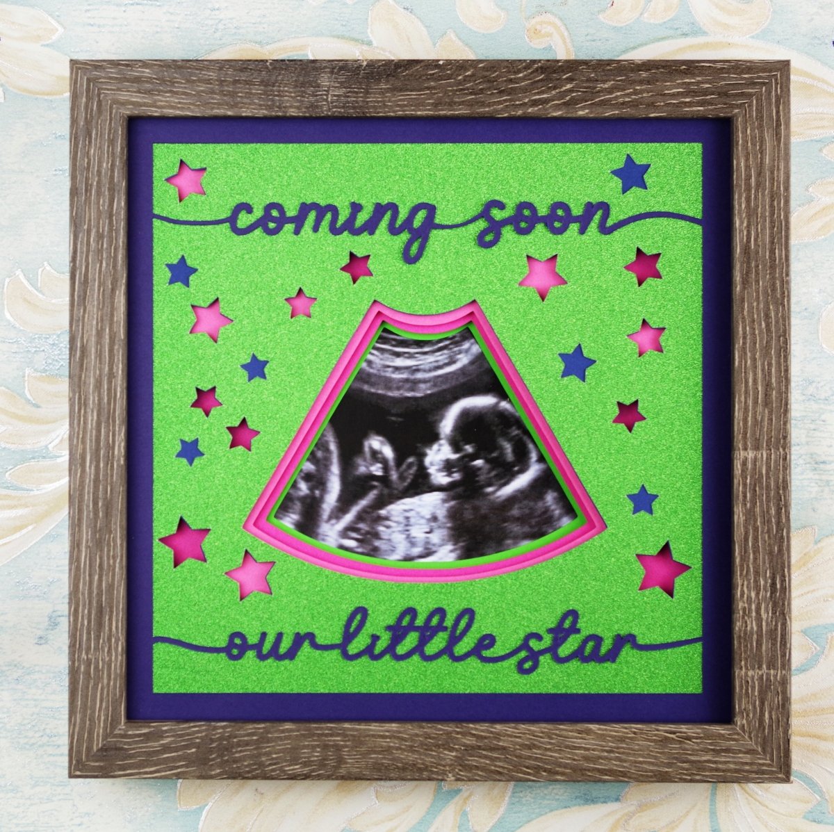 Coming Soon Our Little Star SVG | Baby Announcement Design