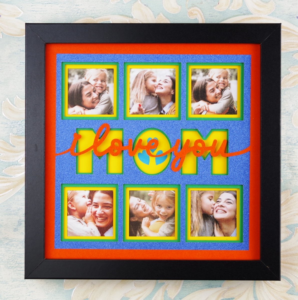 I Love You Mom 6-Photo Collage Design | Family Memory Keepsake