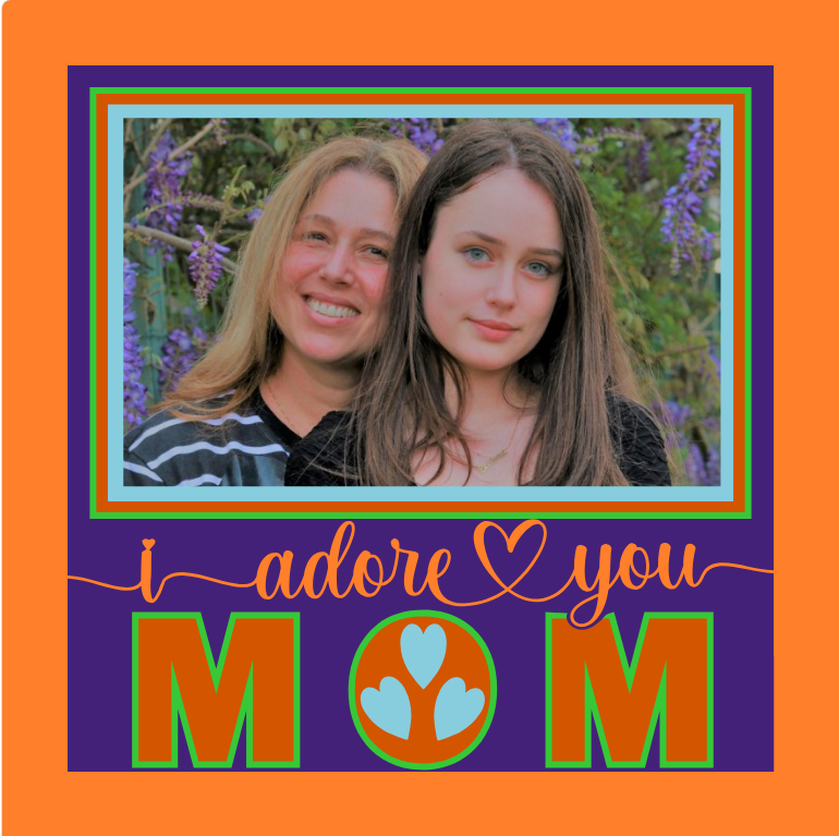 I Love You Mom single photo design for custom frames handmade gifts and heartfelt keepsakes for mom