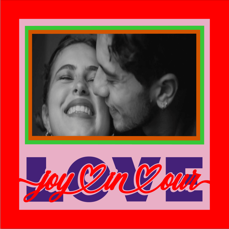 Joy in Our Love Photo Design | Romantic Couple Keepsake