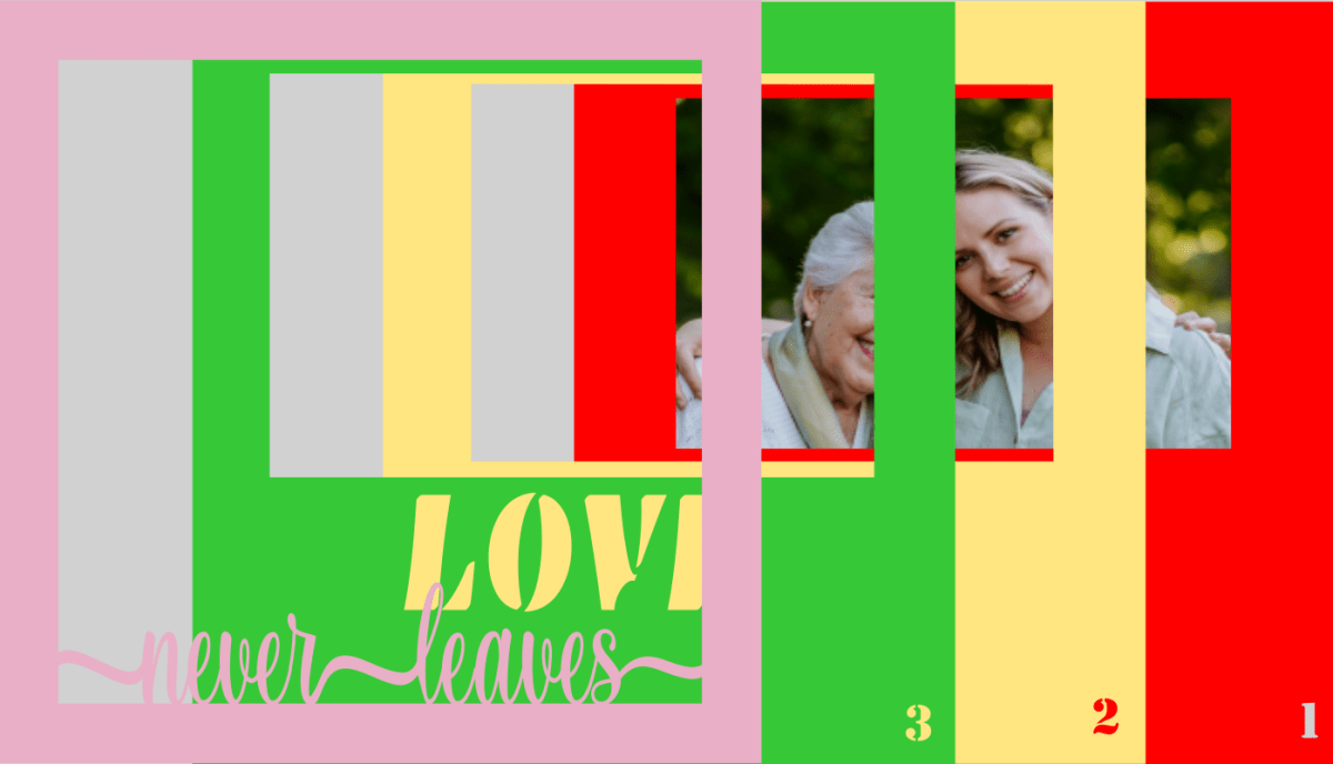 Love Never Leaves Photo Design | Memorial Remembrance Keepsake