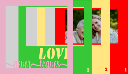 Love Never Leaves Photo Design | Memorial Remembrance Keepsake