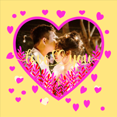 Love You couple photo design for romantic framed gifts personalized keepsakes and heartfelt home décor