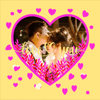 Love You couple photo design for romantic framed gifts personalized keepsakes and heartfelt home décor