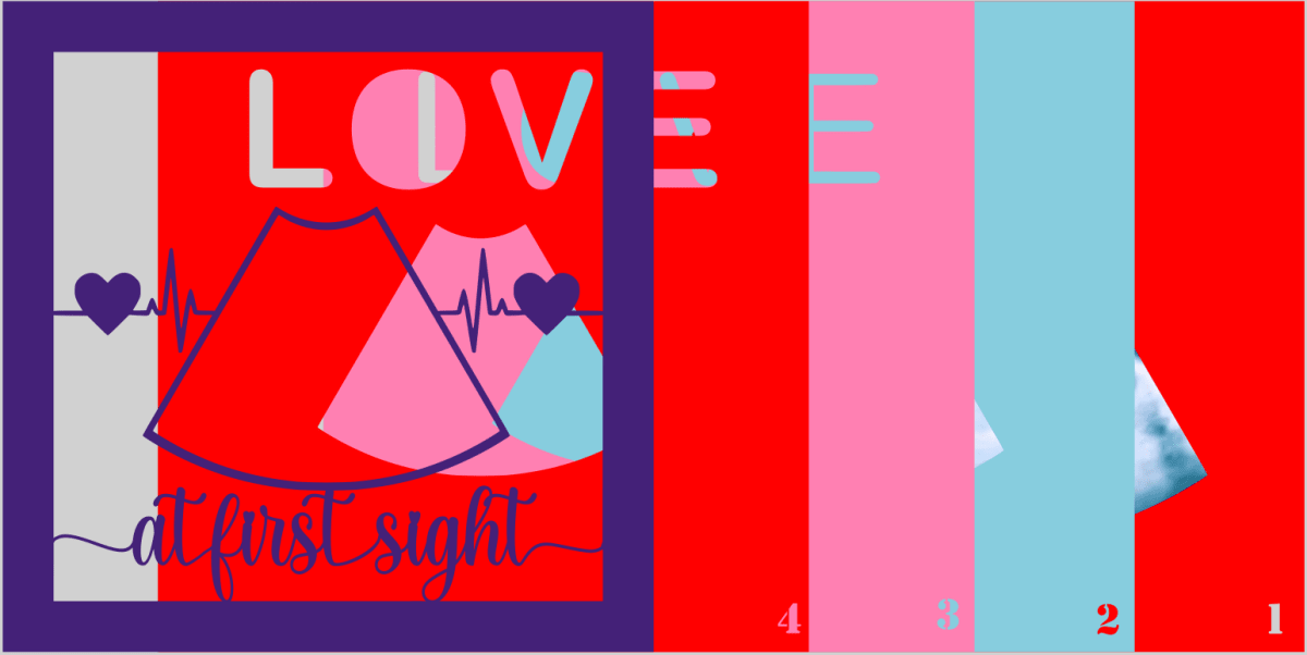 Love at First Sight SVG | Baby Ultrasound Keepsake Design