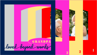 Grandpa Loved Beyond Words Photo Design | Memorial Tribute Keepsake