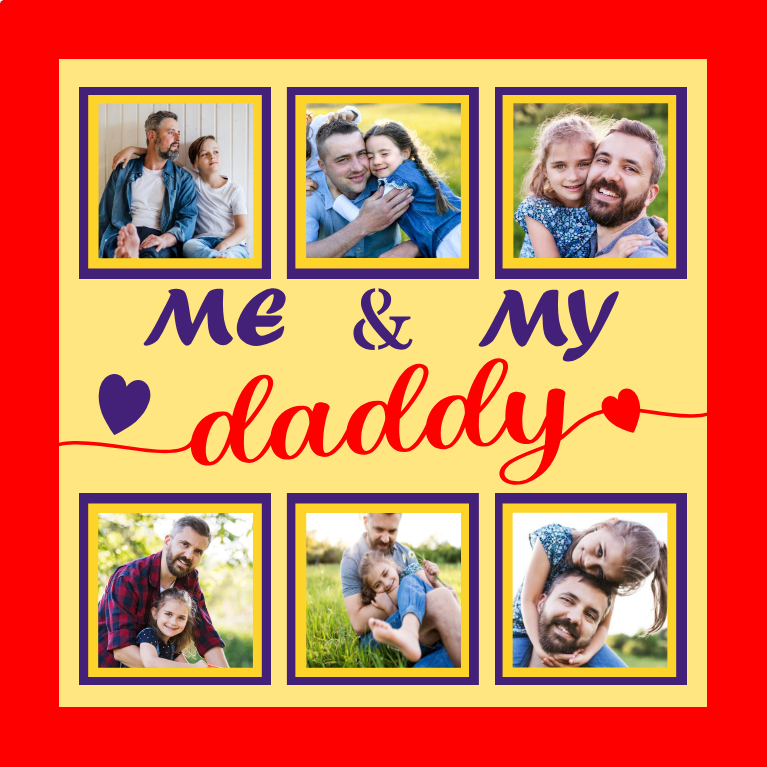 Me and My Daddy SVG for father-child photo keepsake, family frame, and Father’s Day gift project