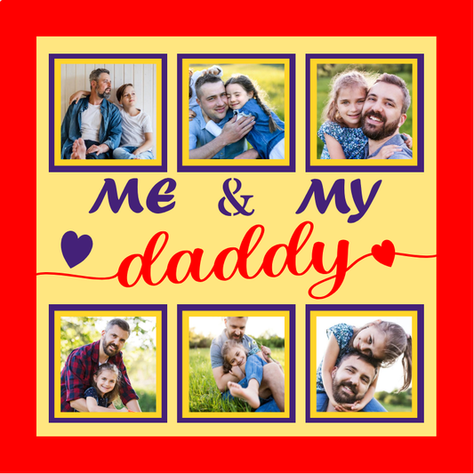 Me and My Daddy SVG for father-child photo keepsake, family frame, and Father’s Day gift project