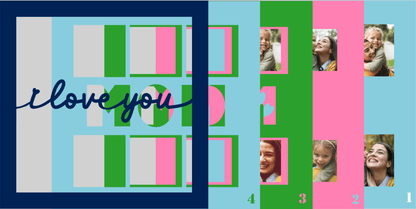 I Love You Mom 6-Photo Collage Design | Family Memory Keepsake
