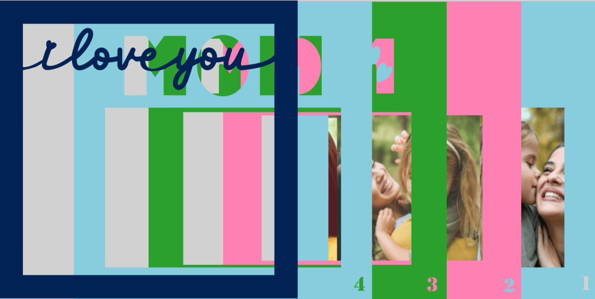 I Love You Mom 6-Photo Collage Design | Family Memory Keepsake