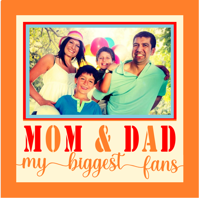 Mom and Dad My Biggest Fans photo design for family keepsakes framed prints and meaningful gifts