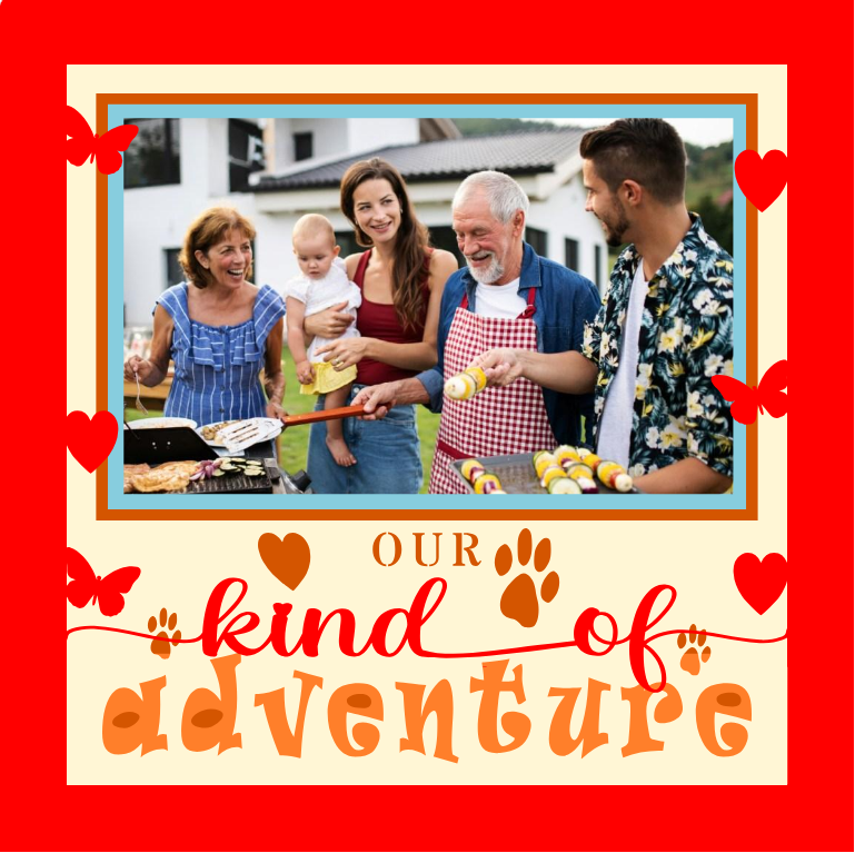Our Kind of Adventure friend photo design for travel memories, framed prints, and personalized keepsakes